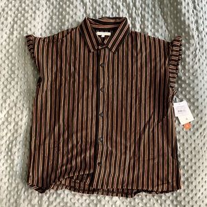 NWT Known Supply Thelma Top - Black/Caramel